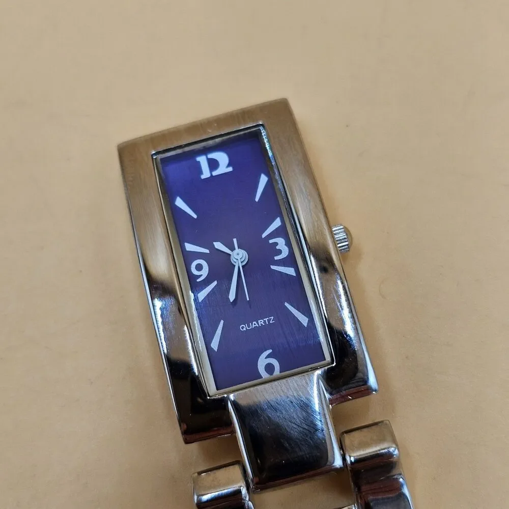 Levenger Womens Purple Quartz Pocket Watch New Battery Runs Great
